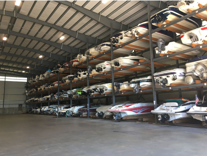 Indoor boat facility at Harilla Landing